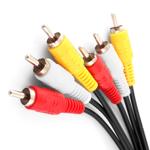 AV CABLE 3RCA 3 RCA Male AUDIO VIDEO Cord Composite Yellow/Red/White TV DVD  VIDEO & STEREO 3 RCA to 3RCA Male M-M Audio ► Photo 1/3