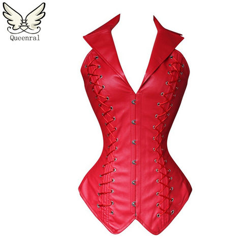 Leather corset  waist trainer corsets steampunk sexy overbust armor corset bustiers steampunk clothing corset sexy Straitjacket ► Photo 1/6