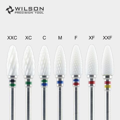 Bullet Shape - 6.0mm - Cross Cut - White Zirconia Ceramic Dental Lab Burrs - WILSON PRECISION TOOL ► Photo 1/6