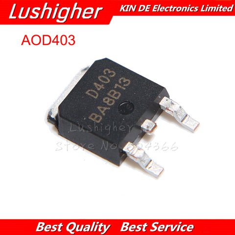 10pcs AOD403 TO-252 D403 TO252 30V 85A P Channel MOSFET ► Photo 1/6