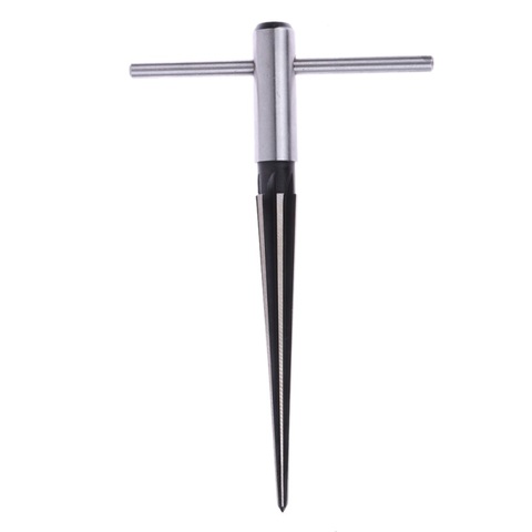 3-13mm Bridge Pin Hole Hand Held Reamer T Handle Tapered 6 Fluted Chamf Reaming Woodworker Cutting Tool Core Drill Bit ► Photo 1/6