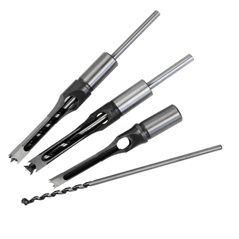 2022 High Hardness HSS Square Hole Mortiser Drill Bit Mortising Chisel Woodworking Electric Drill Bit Tools 1/2' 3/8' 5/16' 1/4' ► Photo 1/6