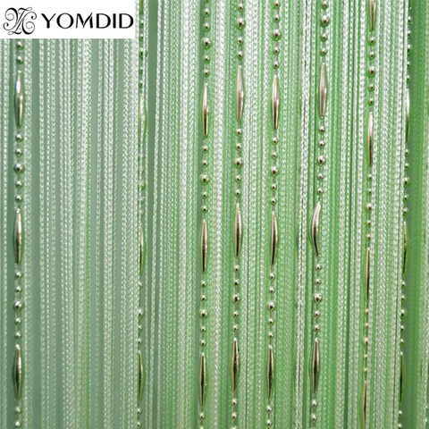 Beads line curtain Modern Yarn Dyed Curtains for Home Living room Hotel Cafe interior decoration Solid Curtain 100 * 200 cm ► Photo 1/6