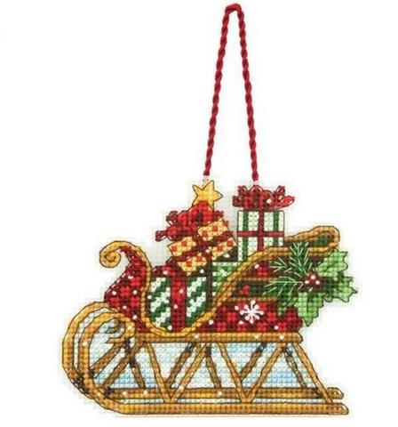 Gold Collection Top Quality popular counted cross stitch kit sleigh ornament christmas ornaments DIM 08914 ► Photo 1/1