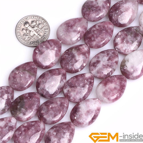 13X18MM drop shape purple tourmaline beads natural stone beads DIY loose beads for jewelry making bead strand 15 wholesale ! ► Photo 1/3