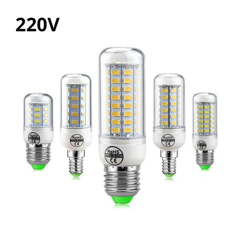 Full NEW LED lamp E27 E14 7W 12W 15W 18W 20W 25W SMD 5730 Corn Bulb 220V Chandelier LEDs Candle light Spotlight ► Photo 1/6