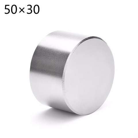 1pcs N52 Dia 50x30 mm hot round magnet Strong Rare Earth Neodymium Magnetic  wholesale 50*30  50*30mm 50mm x 30 mm Free shipping ► Photo 1/6