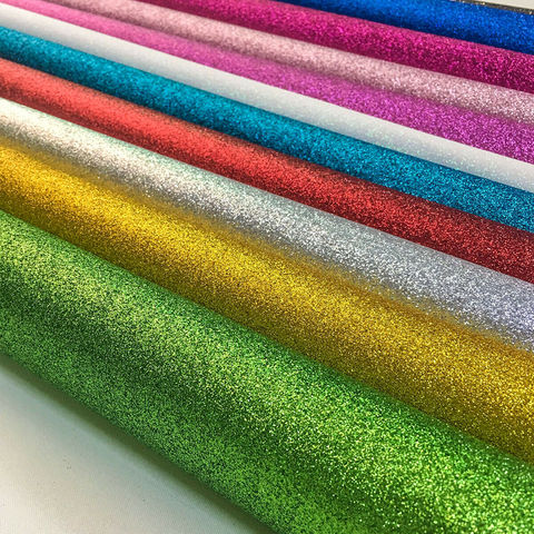 Fine Glitter Fabric Roll iridescent Sparkle Faux Leather Craft Material Bows Bag Decor DIY Sewing Making Sheets ► Photo 1/6