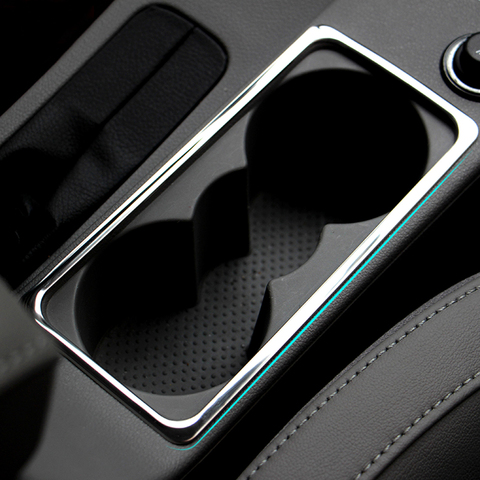 Car Styling ,Stainless Steel Car Interior Water Cup Holder Frame Decoration Cover Sticker For Skoda Octavia a7 2015 2016 Auto ► Photo 1/4