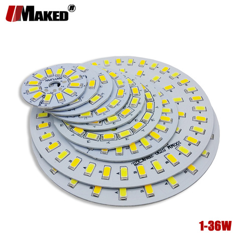 LED PCB SMD5730 lighting source lamp panel Three Color Dimmable 3/5W 7W 9W 12W 15W 18W Aluminum plate for led bulb downlight diy ► Photo 1/6
