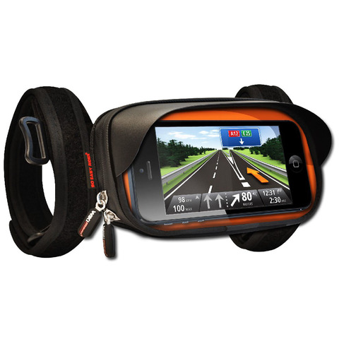 Smartphone Mount Holder Bag with waterproof cover for iphone Samsung smartphone to tie on Motorcycle handlebar ► Photo 1/6