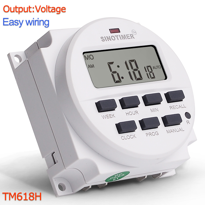 Digital LCD Electric Weekly Programmable  Power Clock Timer Switch Relay 12/110V 