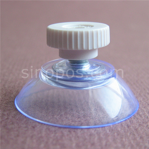 Suction Cup With Screw Fitting, window glass wall mount shelf rack price tag poster holder showcase sign hanger PVC vinyl sucker ► Photo 1/5