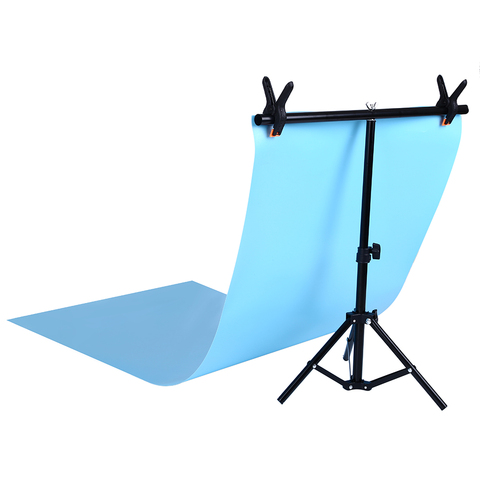Photography PVC Backdrop Background Support Stand System Metal backgrounds for photo studio with 2 clamps 68cm X 75cm ► Photo 1/6