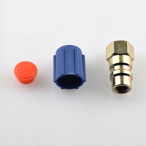 7/16 Low A/C Service Charging Port Adapter Retrofits R12 to R134a with Cap removable Schrader valve Hot Selling ► Photo 1/6