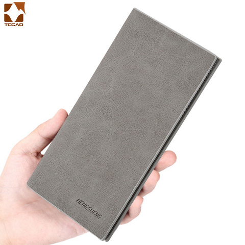 men's wallet Thin slim wallet leather long Male Clutch mens wallets coin hand  purse pocket cartera hombre billetera hombre 2022 - Price history & Review, AliExpress Seller - TCGAD Official Store