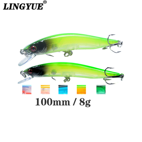 LINGYUE Fishing Lure Hard Bait 10cm 8g Minnow Crankbait Wobblers Peche Bass Artificial Baits Pike Carp Lures Swimbait Y013 ► Photo 1/1