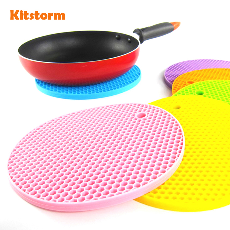18cm Honeycomb Silicone Mat Drink Cup Coasters Heat Resistant
