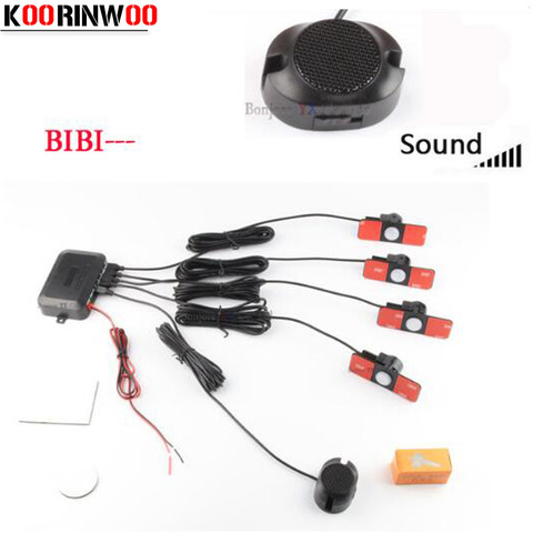 Koorinwoo 4 Sensors Buzzer 16.5mm Car Parking Sensor Kit Reverse Backup Radar Adjust BIBI Speaker Alert Indicator Probe System ► Photo 1/6