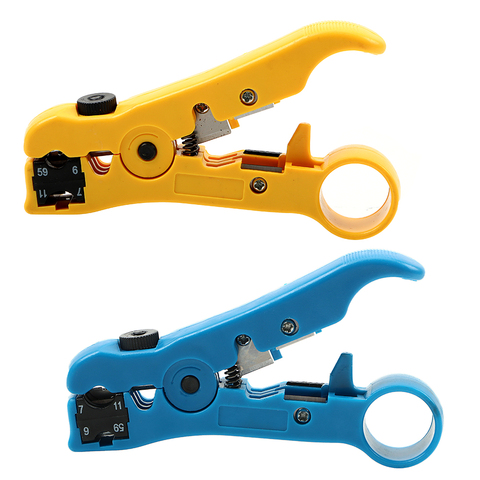 NICEYARD Wire Cable Pliers Electric Stripping Tools Multi-functional Cutter Striper for UTP/STP RG59 RG6 RG7 RG11 ► Photo 1/6