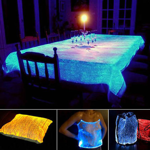 fiber optic RBG FABRIC LED Night Christmas Day Party fabric material desk Cover fabric party night fabrics luxury fun e-textiles ► Photo 1/1