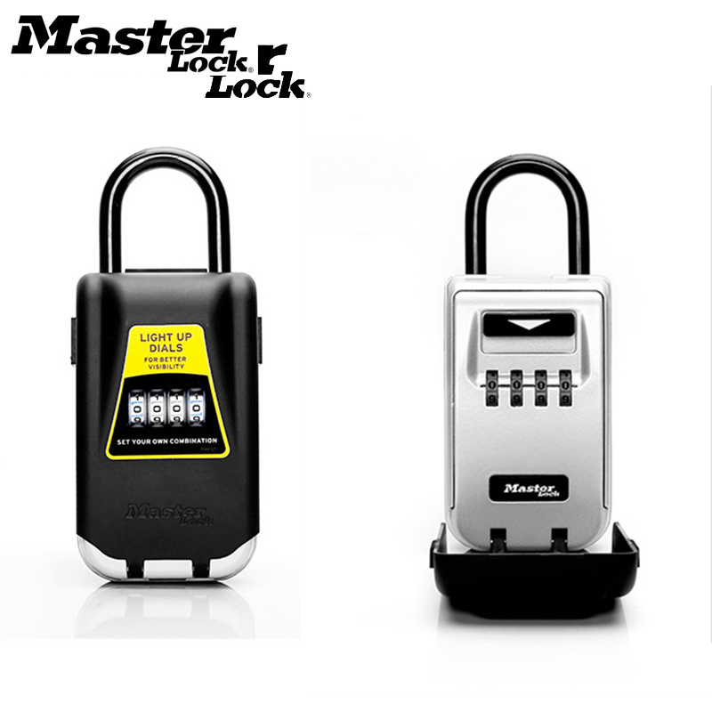 Padlock Outdoor 4-Digit Combination Password Keys Lock Storage Safe Security Box 
