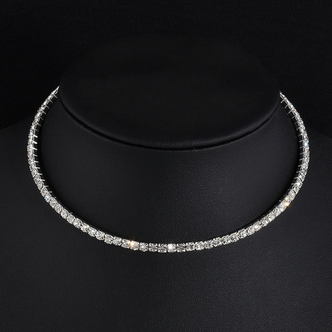 Rhinestone Choker Necklaces Torques Collar Women Statement Jewelry Girl Imitation Pearls Necklace 5 Styles ► Photo 1/6