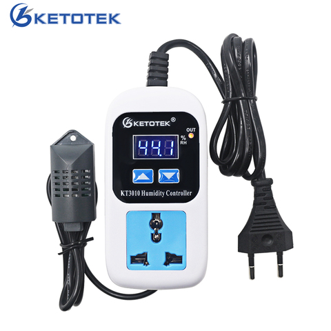 110-220V 00%~99%RH Digital Humidity Controller Humidity Moisture Control Switch Socket Outlet Inlet EU Plug Hygrometer Hygrostat ► Photo 1/6