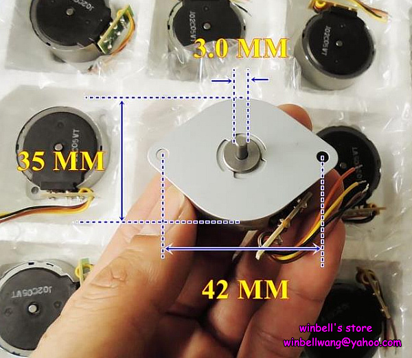 1pcs New 20mm 2-Phase  4-Phase 5-Wire Hybrid Step Stepping Stepper Motor for DIY 