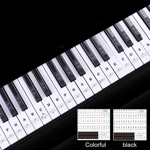 Piano Keyboard PVC Sticker Stave Note Biginners Music Decal 54 61 88 Keys  Piano Sticker Removable Label Electronic Key Sticker - Price history &  Review, AliExpress Seller - Mizuki's outdoor travel Store