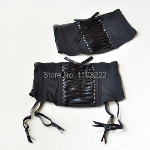 Women Black Sexy Bow Bandage Ribbon Fishbone Wide Garter Belt Stocking Suspender Lace Waist Shaper Strap ► Photo 1/1