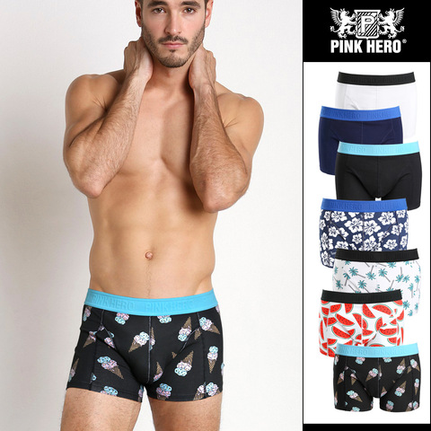 2022 brand PINK HERO boxers sexy underwear comfortable boxers men and women print boxer shorts Underpants gay Couple underwear ► Photo 1/2