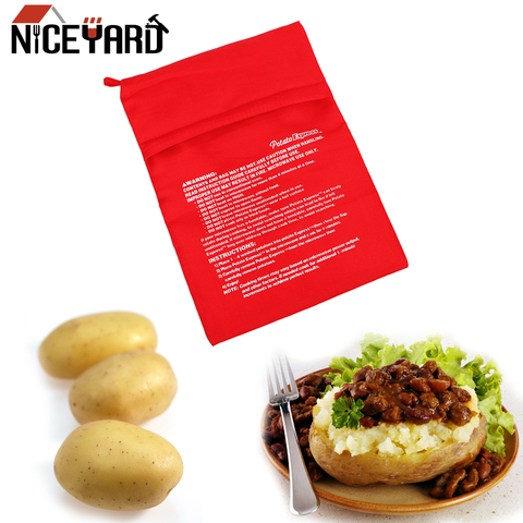 NICEYARD Microwave Baking Potatoes Bag Quick Fast Baked Potatoes Rice Pocket Easy To Cook Steam Pocket Washable Cooker Bag ► Photo 1/6