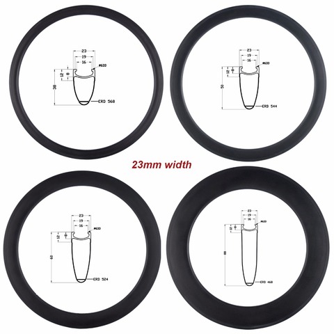 700C Full Carbon Rims 38mm 50mm 60mm 88mm Wheels Rims Road Bicycle Clincher 23mm Width UD Surface Bicycle Rim Sets ► Photo 1/6