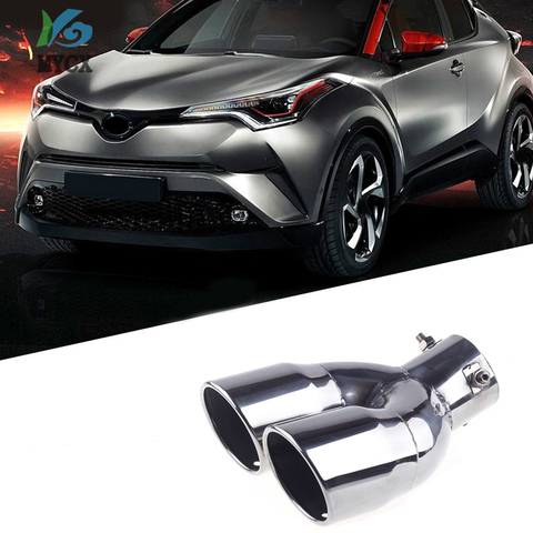 2016 2017 2022 For Toyota C-HR C HR CHR Exterior Accessories Exhaust End Tip Pipe Muffler Stainless Steel 1pcs ► Photo 1/5