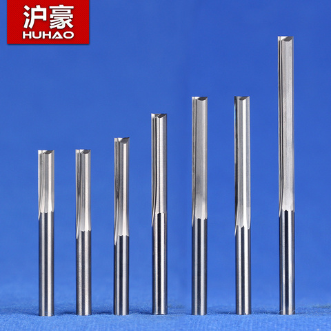 1pc 4/6mm SHK Two Flutes Straight Carving Tools Double Flutes CNC Router Bits Straight Engraving Cutters ► Photo 1/3