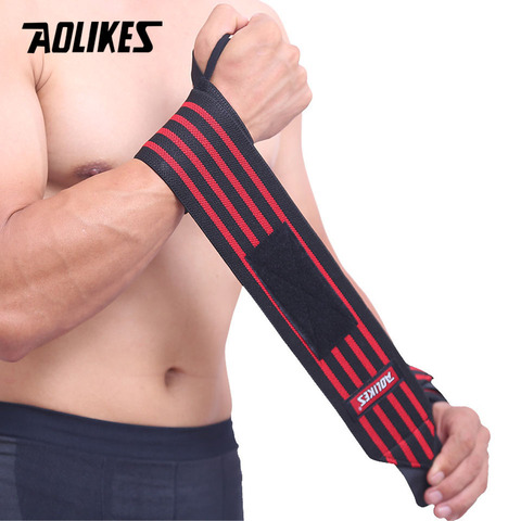 AOLIKES 1PCS Wrist Support Straps Wraps For Weight Lifting Fitness Gym Sport Wristbands ► Photo 1/6
