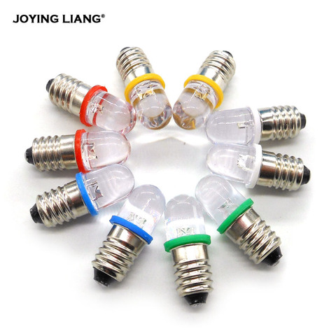 JOYING LIANG T10 LED Light Beads 3V 3.8V 4.5V 6.3V 8V Match with E10 Screw Bulb LED Lamp Small Electric Bead Bulb 10pcs/lot ► Photo 1/2
