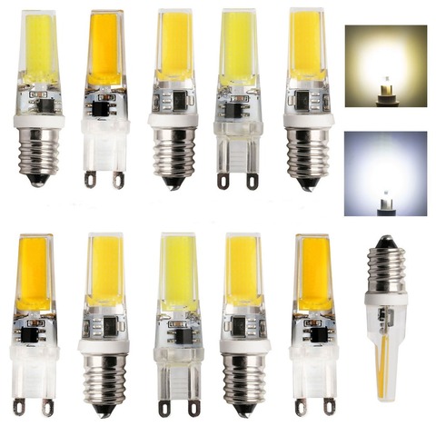 G9 E14 Mini LED Lampada Dimmable COB 9W LED Lights Silicone Crystal Lamps 220V Chandelier Crystal Light Warm Cool White Bulbs ► Photo 1/6