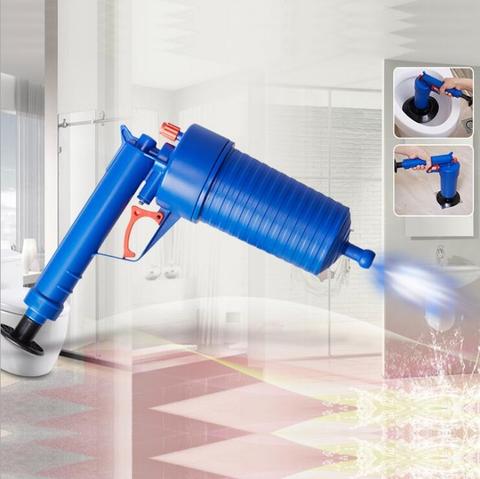 Air Power Drain Blaster gun High Pressure Powerful Manual sink Plunger Opener cleaner pump for Bath Toilets Bathroom Show ► Photo 1/1