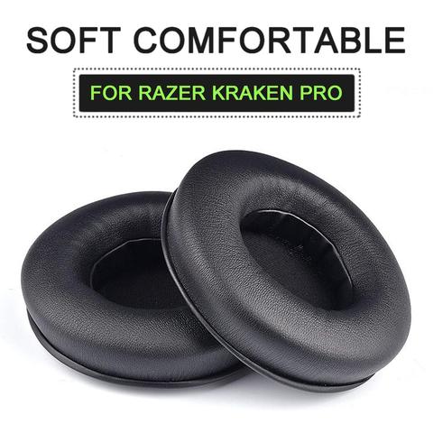 Sponge Protein Leather Material Ear Pads For Razer Kraken Pro 2015 7.1 USB Headphones Earpads Replacement Headsets ► Photo 1/6