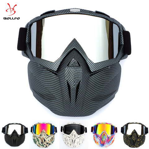 Cycling Helmet Goggle Carbon Style Tough Guy Men Design Breathable Racing ATV Riding Eye Wear  windproof Eyepiece Goggles ► Photo 1/6