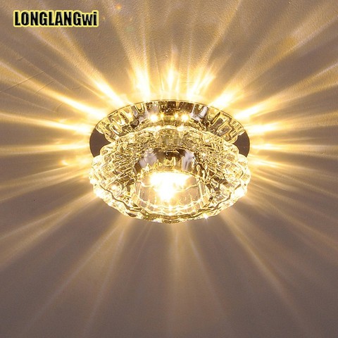 3W Aisle led ceiling lamp living room crystal corridor aisle lights LED Ceiling Lights Luces de techo multiple Colour Colorful ► Photo 1/6