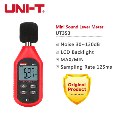 UNI-T UT353 Digital Sound Level Meter Noisemeter 30-130dB Decibel Tester Noise Audio detector Volume Measuring Instrument ► Photo 1/6