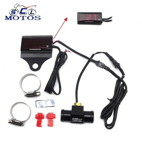 Sclmotos-Motorcycle Thermometer KOSO Mini LCD Digital Display Hygrometer Temperature Sensor for XMAX 300 400 NMAX CB650F YBR 125 ► Photo 1/1