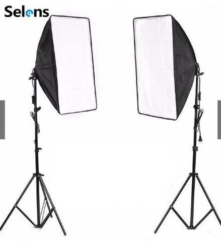 50x70CM Photography Softbox Lighting Kits Professional Continuous Light System Equipment For Photo Studio ► Photo 1/4