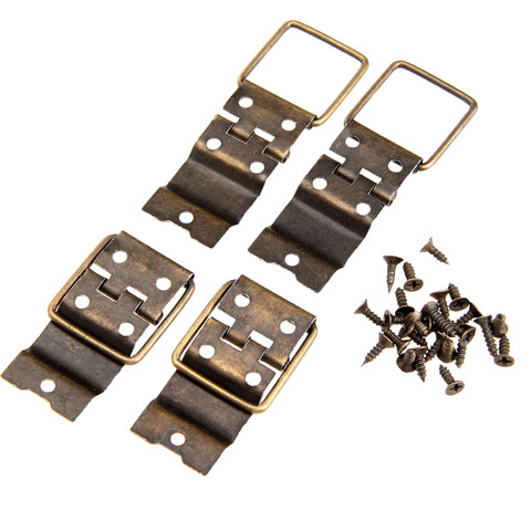 4Pcs Antique Furniture Cabinet Door Hinges Drawer Jewellery Box Hinge Printing Packaging Jewelry Box DIY Accessories 38x21mm ► Photo 1/6