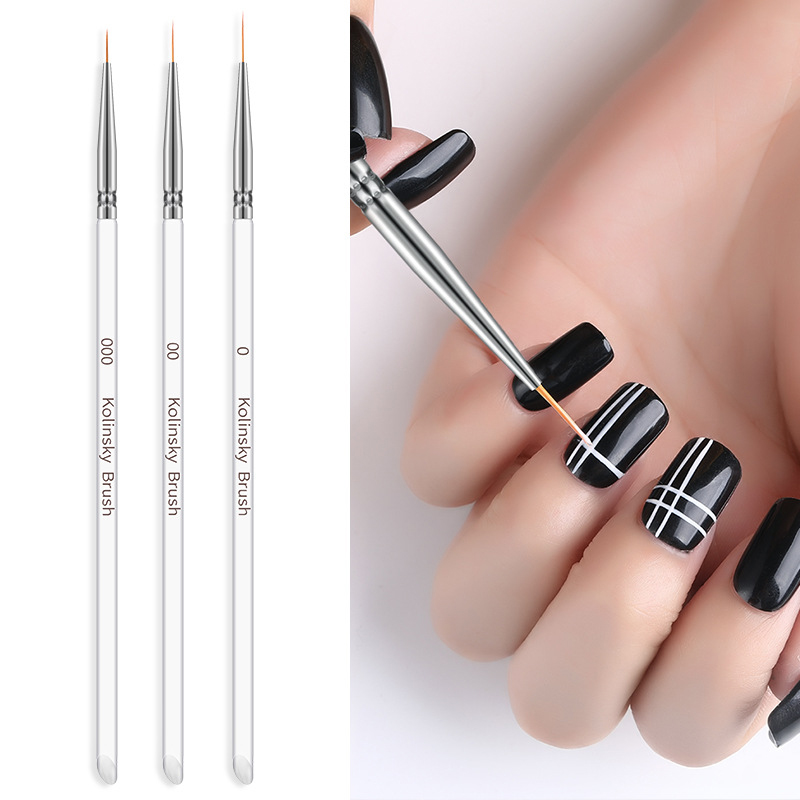 Nail Art Liner Pen Kit, 5pcs Painting Art Design Striped Brushes Rhinestone  Application