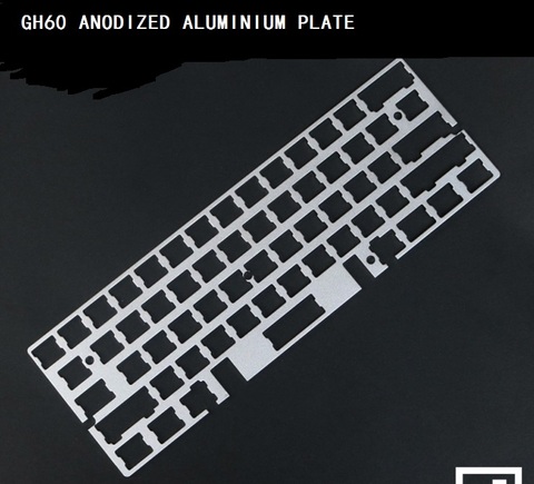 GH60 RS60 Positioning Anodize ALUMINIUM Plate 60% mechanical keyboard poker2 Poker3  keyboard  Plate gaming keyboard DIY ► Photo 1/1