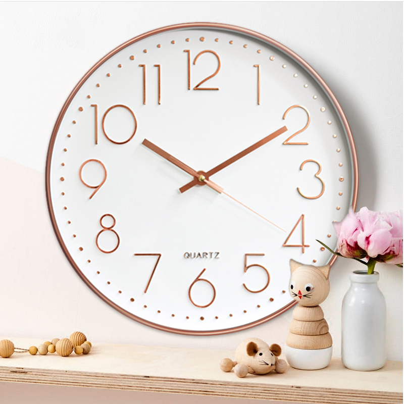 History Review On 12inch Rose, Gold Living Room Wall Clocks